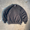 Vintage Faded and Distressed Russell Crewneck Black Blank
