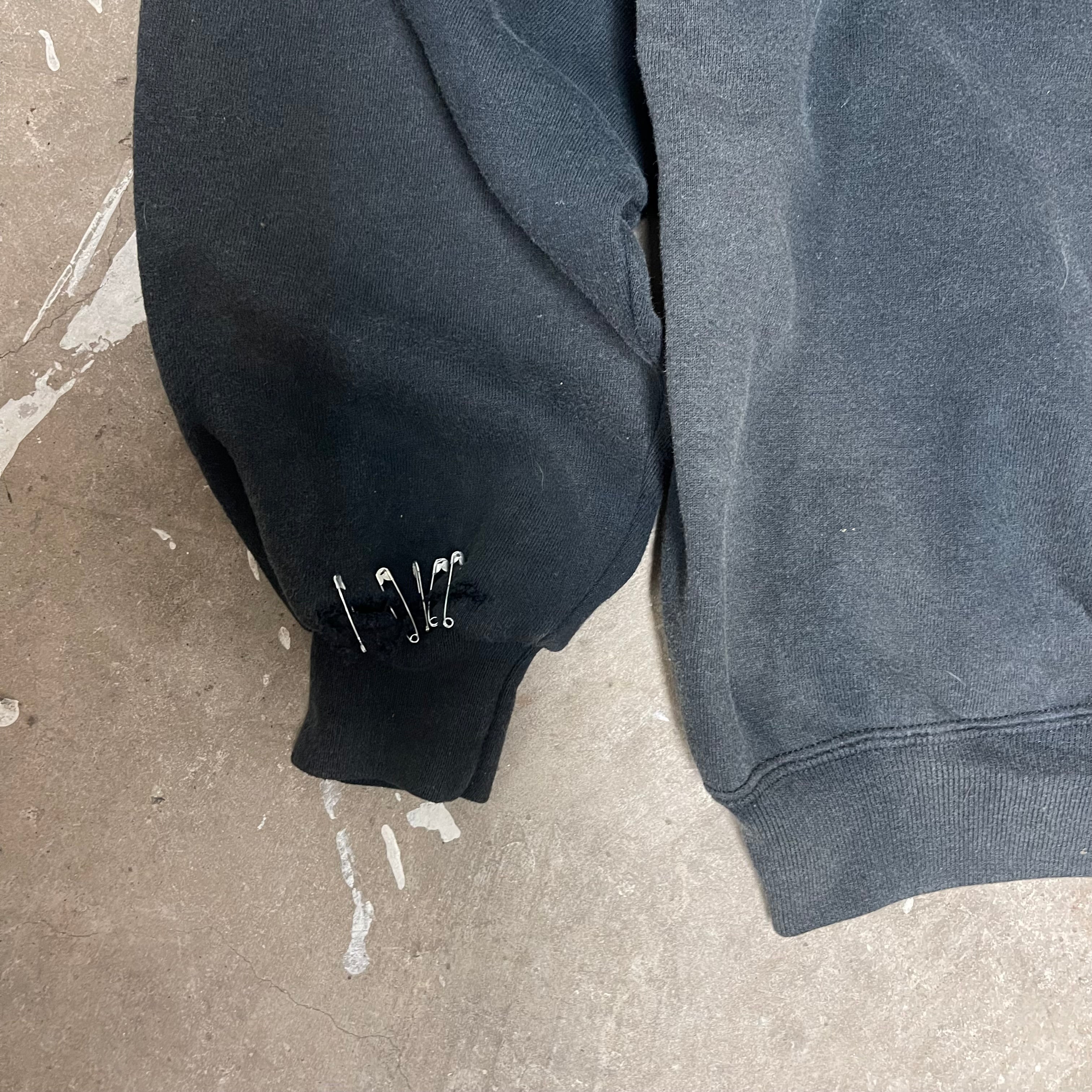 Vintage Faded and Distressed Russell Crewneck Black Blank