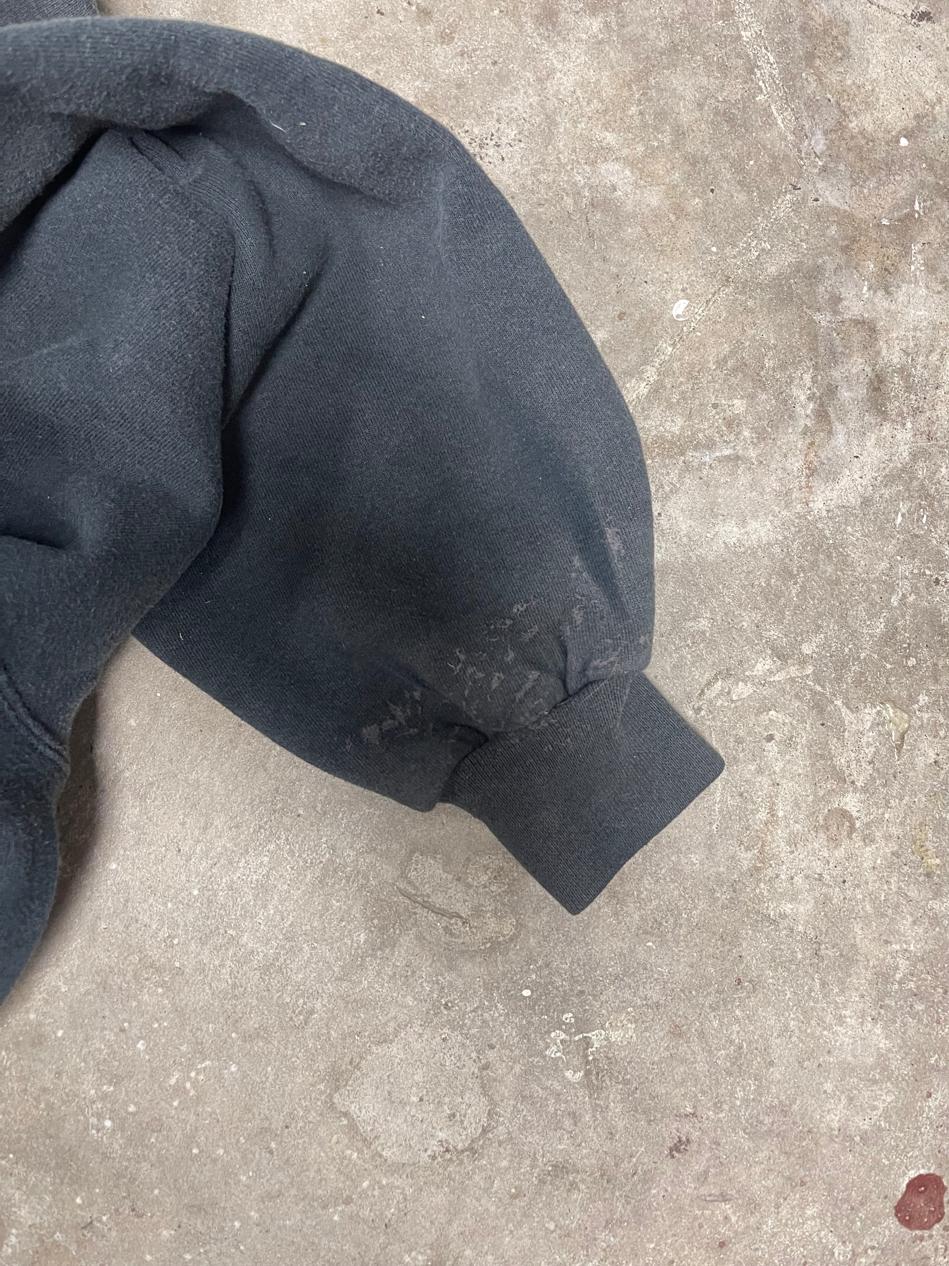 Vintage Faded and Distressed Russell Crewneck Black Blank