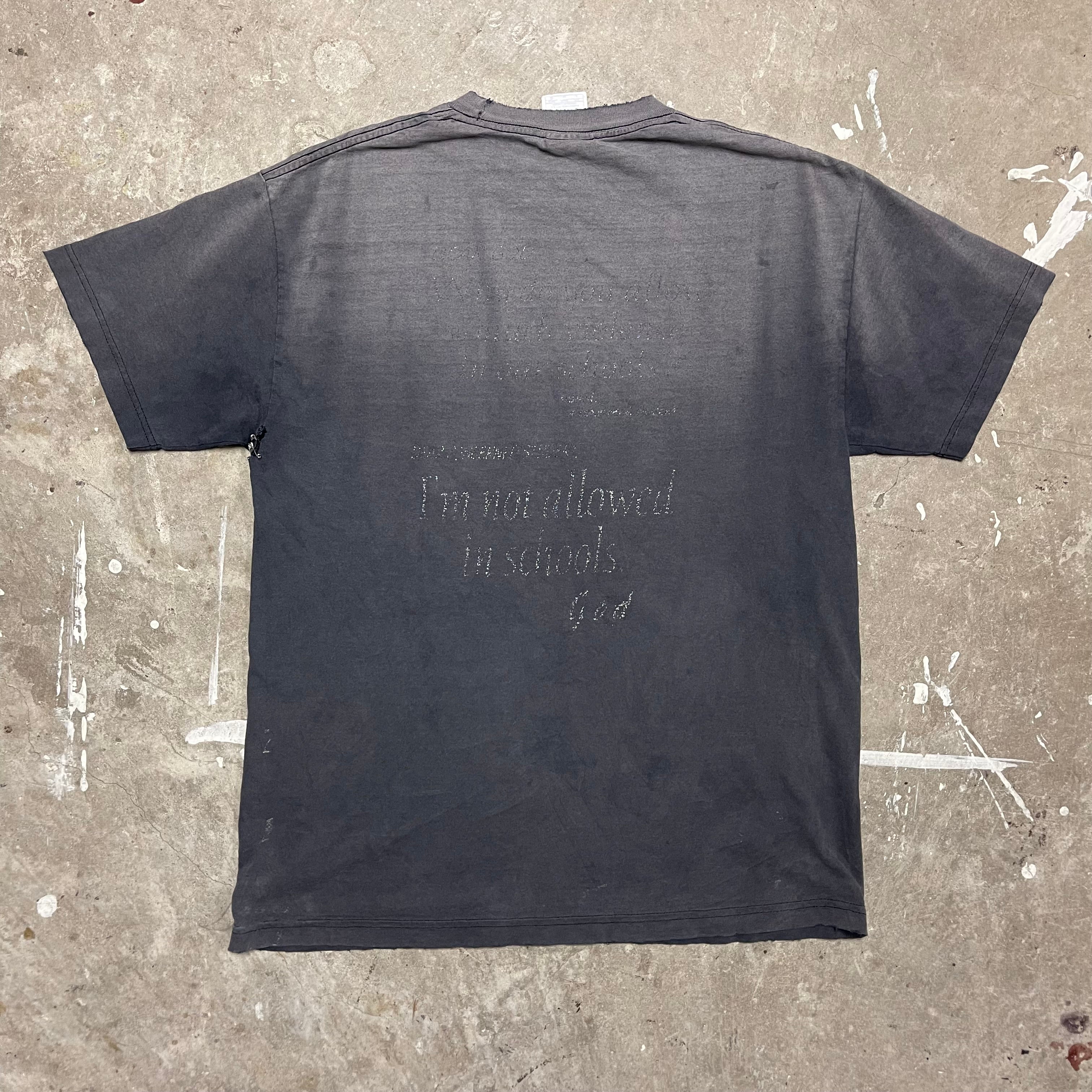 "Public Schools Need God" Faded and Distressed Vintage T-Shirt