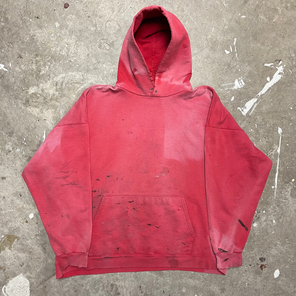 Vintage 90s Red Sun-Faded Hoodie
