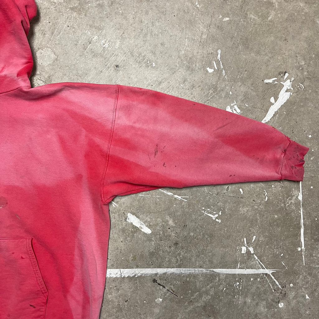 Vintage 90s Red Sun-Faded Hoodie
