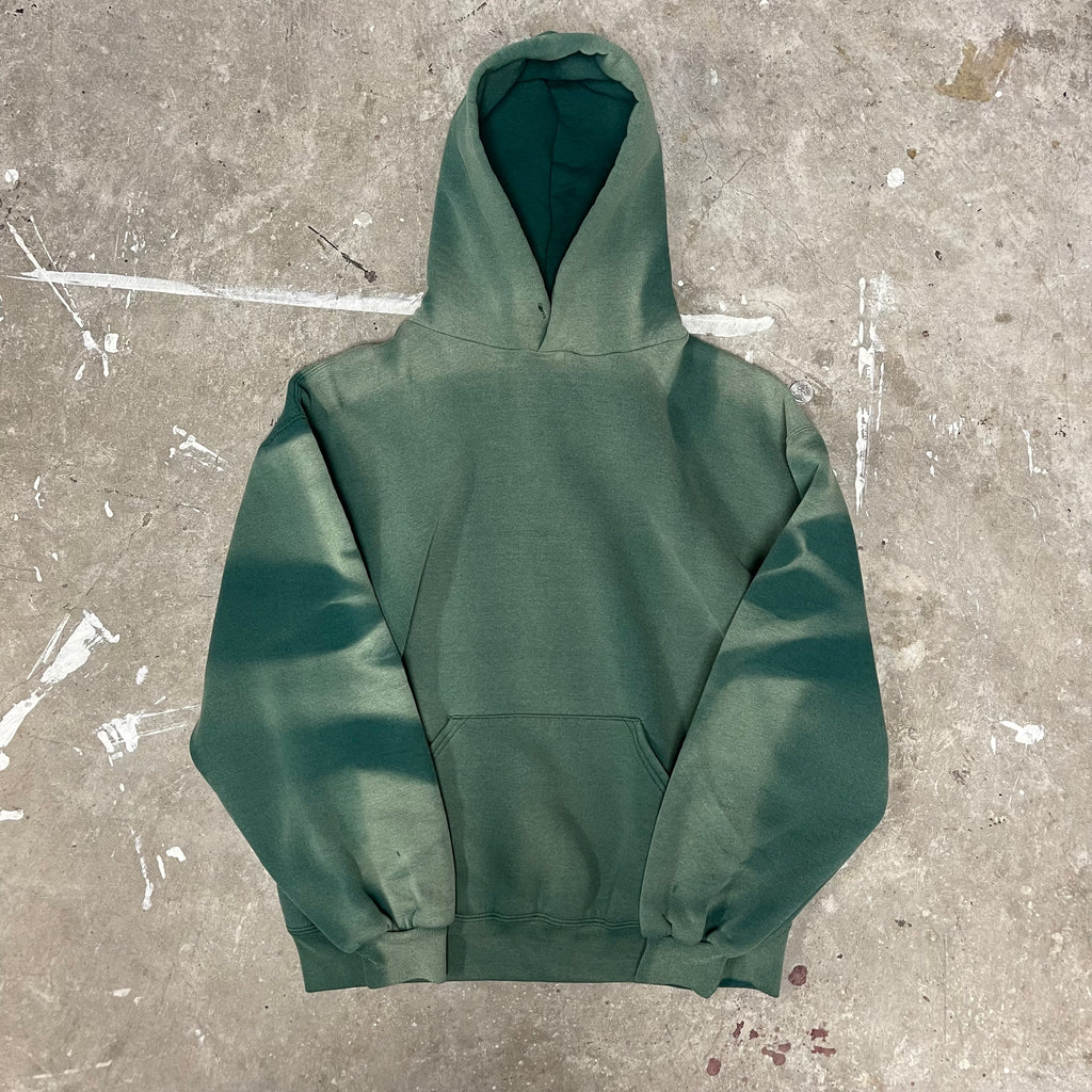Vintage Russell Athletic Green Sun-Faded Hoodie