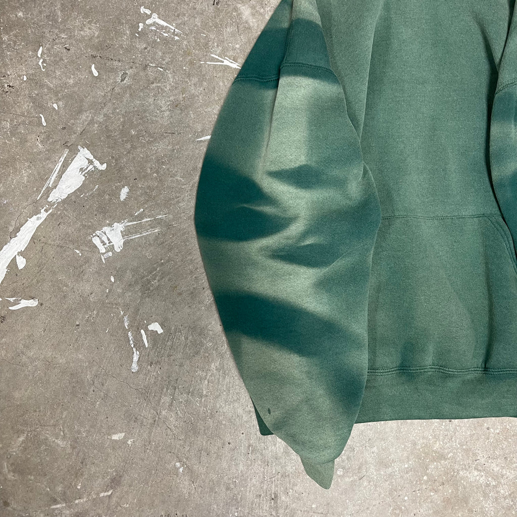 Vintage Russell Athletic Green Sun-Faded Hoodie