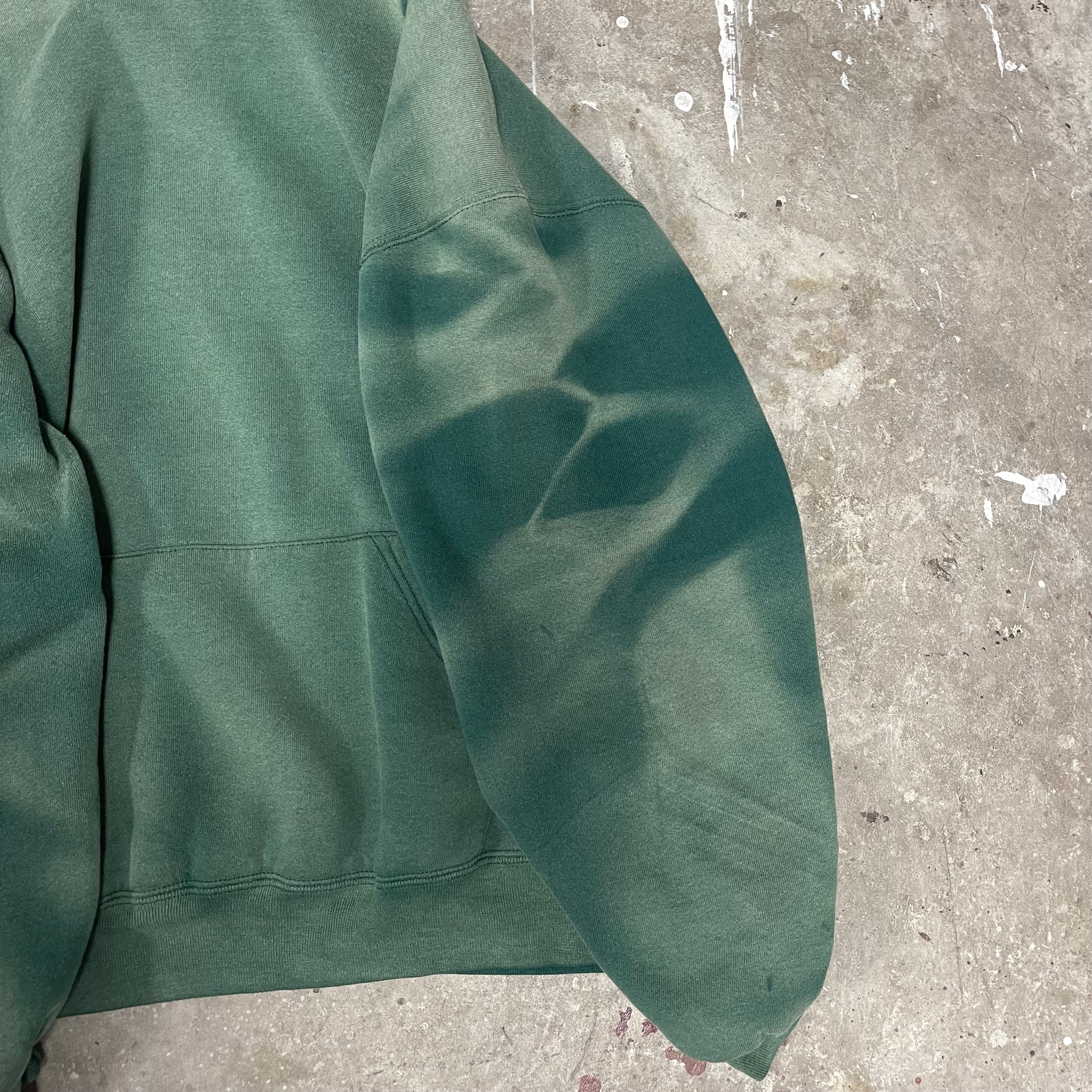 Vintage Russell Athletic Green Sun-Faded Hoodie