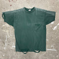 Vintage 70's  Sun-faded and Distressed Green Salvage ID Pocket T-Shirt