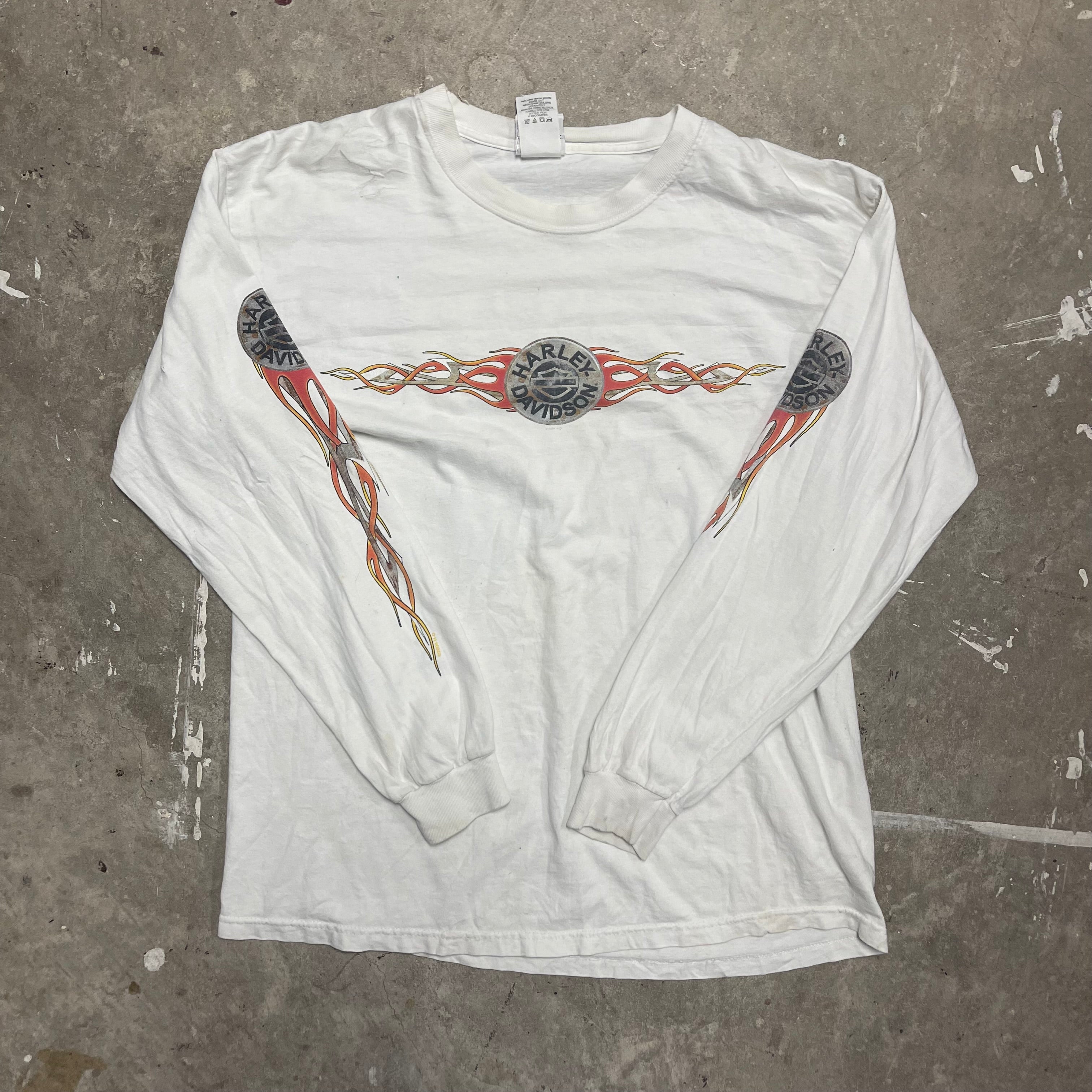 Vintage and Distressed Harley Davidson Long-Sleeve