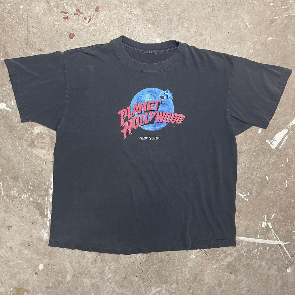 Faded and Distressed Planet Hollywood T-Shirt
